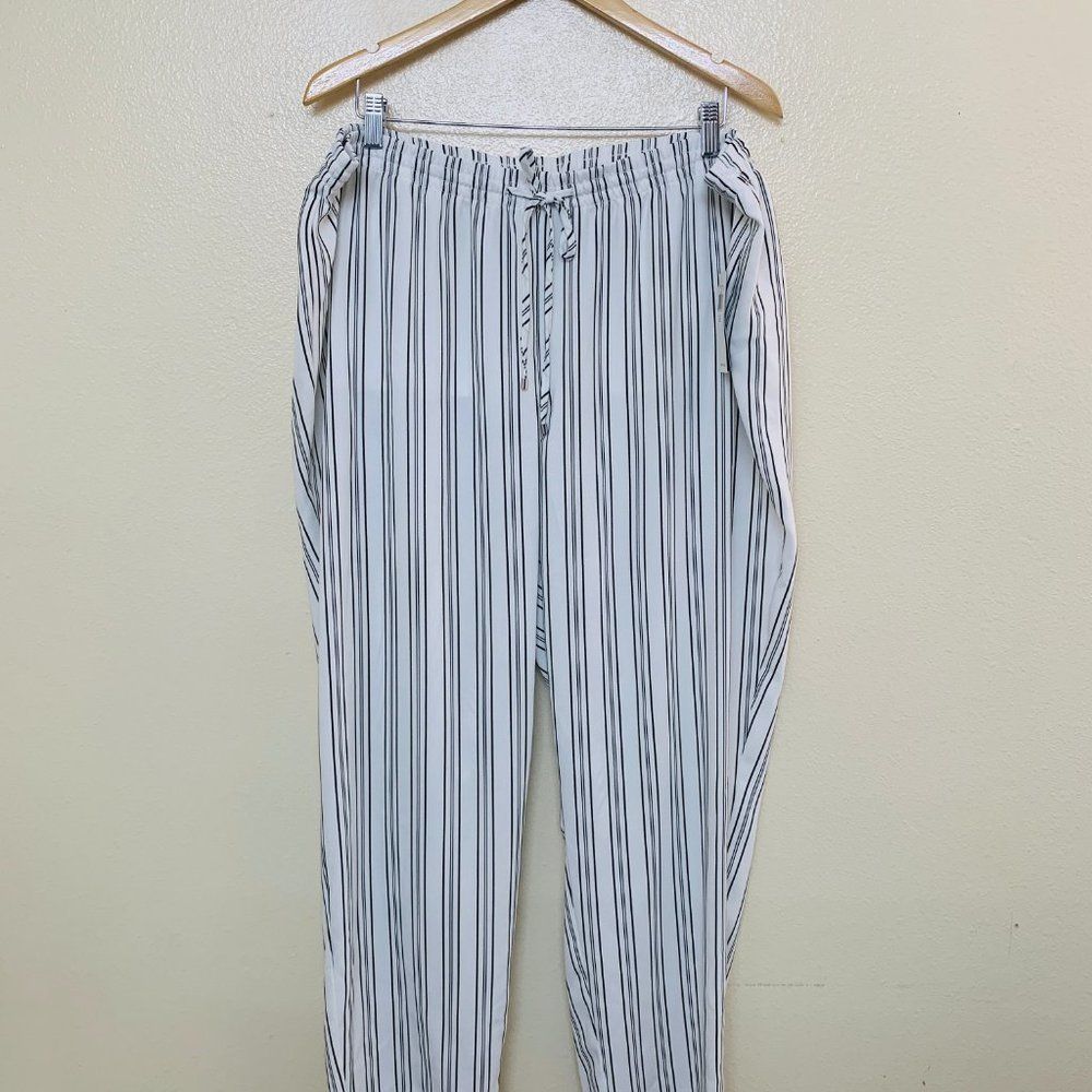 Lauren RL Kasander Plus Striped Pant 2X White - Picture 3 of 10